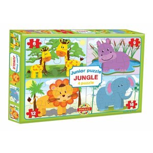 Dohány puzzle Junior Jungle 4 Zvieratká z džungle 502-10