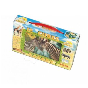 Dohány veľké detské kocky mix safari zvieratiek 602-1