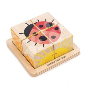 Drevené rozprávkové kocky Baby Blocks Tender Leaf Toys s maľovanými obrázkami od 18 mes