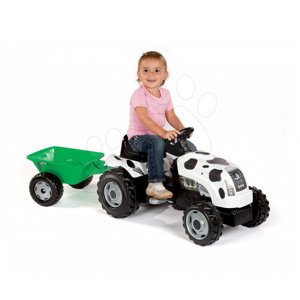 Smoby traktor pre deti Bull Kravička 33352 bielo-čierny