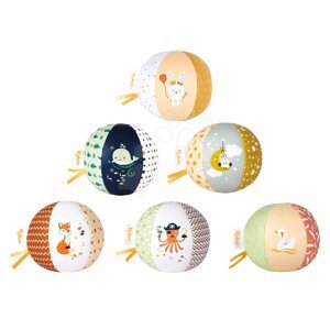 Textilná loptička do postieľky My cute ball Kaloo 10 cm 6 motívov - Zajačik, Veľryba, Sovička, Labuť, Chobotnica, Líška od 0 mes
