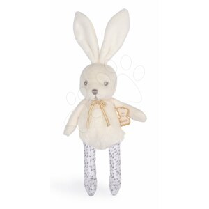Plyšová bábika zajačik Doll Rattle Mini Perle Kaloo krémový 17 cm mäkký materiál s jemnou hrkálkou od 0 mes