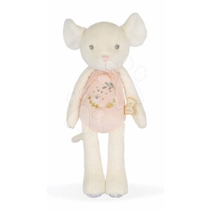 Plyšová bábika myška Doll Mouse Mini Perle Kaloo ružový 25 cm s výšivkou z jemného mäkkého materiálu od 0 mes