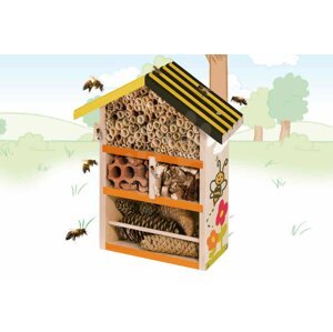 Drevený úľ pre včely Outdoor Bee House Eichhorn Poskladaj a vymaľuj - so štetcom a farbami od 6 rokov