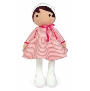 Bábika pre bábätká Rose K Doll XXL Tendresse Kaloo z jemného materiálu 80 cm v ružových pásikavých šatočkách od 0 mes