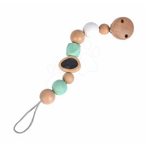 Drevená retiazka na cumlík Bio 100% Natur Baby Pure Dummy Chain Eichhorn s korálikmi 19 cm od 0 mes