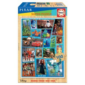 Drevené puzzle Pixar Disney Educa 100 dielov od 5 rokov