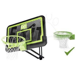 Basketbalová konštrukcia s doskou a flexibilným košom Galaxy wall mount system black edition Exit Toys oceľová uchytenie na stenu nastaviteľná výška