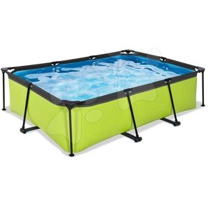 Bazén s filtráciou Lime pool Exit Toys oceľová konštrukcia 220*150*65 cm zelený od 6 rokov