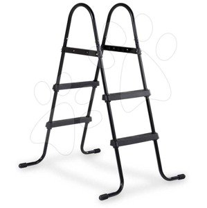 Schody k bazénu pool ladder Exit Toys pre výšku 60 - 90 cm kovový rám protišmykové čierne