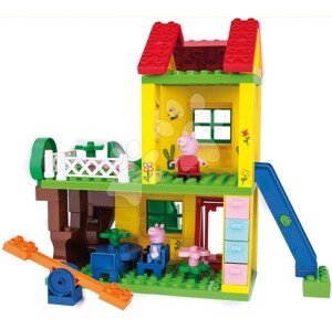 Stavebnica Peppa Pig Play House PlayBig Bloxx BIG domček so šmykľavkou a hojdačkou 2 postavičky 72 dielov od 1,5-5 rokov