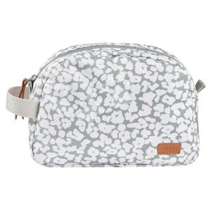 Kozmetická taštička Toiletry Pouch Beaba Cherry Blossom so zipsom sivá so vzorom