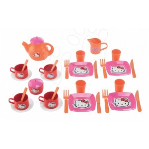 Écoiffier čajová sada Hello Kitty pre deti 2609-1 ružovo-oranžová