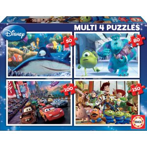 Detské puzzle Pixar Educa 150-100-80-50 dielov 15615 farebné