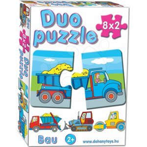 Dohány baby detské puzzle 2-obrázkové 8 obrázkov Duo Pracovné autá 638-4