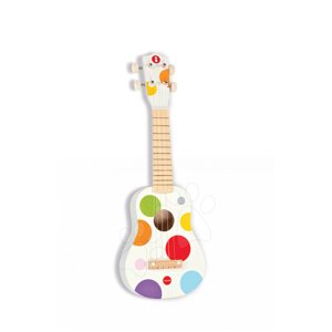 Janod drevené ukulele Confetti Ukulele 07597 biele