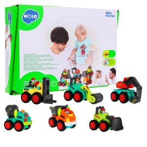 Huile Toys Huile Toys Sada 6 stavebných vozidiel