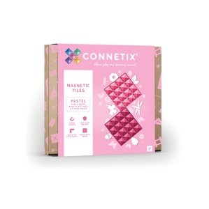 Connetix Connetix Tiles - Magnetické Základne Pastelová Ružová & Berry 2 ks