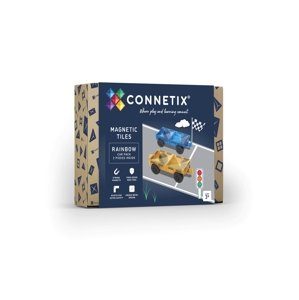 Connetix Connetix Tiles - Magnetická Stavebnica Dúhová súprava autíčok 2 ks