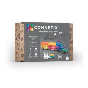 Connetix Connetix Tiles - Magnetická Stavebnica Dúhová Vozidlá 50 ks