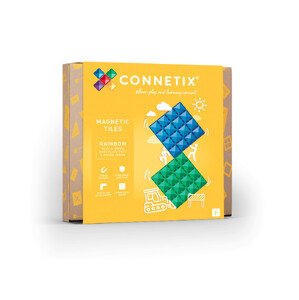 Connetix Connetix Tiles - Magnetické Základne Dúhová modrá a zelená súprava 2 ks