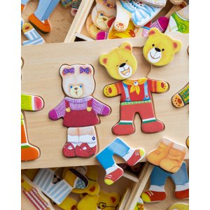 Dvěděti Dvěděti Oblékací puzzle Medvedia rodinka