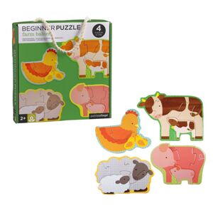 Dvěděti Dvěděti Prvý puzzle zvieratká z farmy