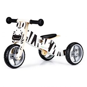 Ecotoys Ecotoys Detské drevené odrážadlo a trojkolka 2v1 zebra