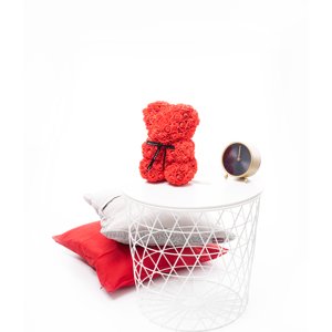 mamido Medvedík z ruží Rose Bear červený 25 cm