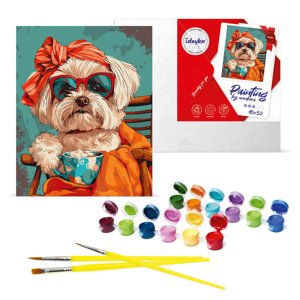 mamido Súprava na maľovanie podľa čísel Štýlový shih tzu KHO6610 40x50 AP0040