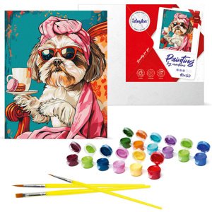 mamido Súprava na maľovanie podľa čísel Zábavný shih tzu KHO6611 40x50 AP0058