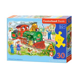 mamido Puzzle 30 dielikov Zelená lokomotíva