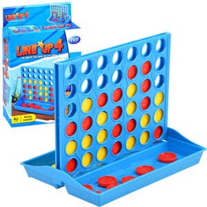 mamido Strategická hra Line UP 4 zostáv farby