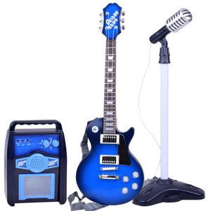 mamido Elektrická gitara s mikrofónom a zosilňovačom pre deti Karaoke IN0171
