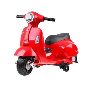 mamido Detská elektrická motorka skúter Vespa červená