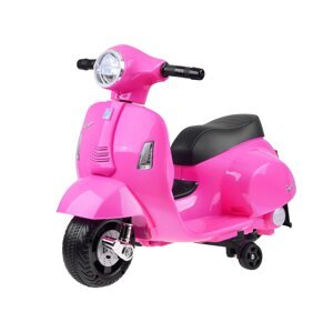 mamido Detská elektrická motorka skúter Vespa ružová