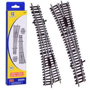 mamido Kovové koľaje pre vláčiky, výhybky, rozchod 17 mm, H0 1:87 RC0649