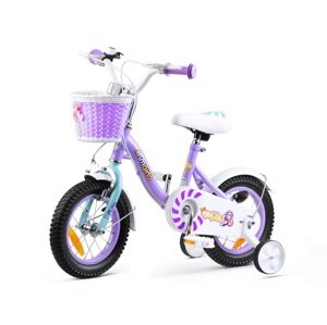 RoyalBaby Detský bicykel RoyalBaby Chipmunk 12 "s košíkom fialové