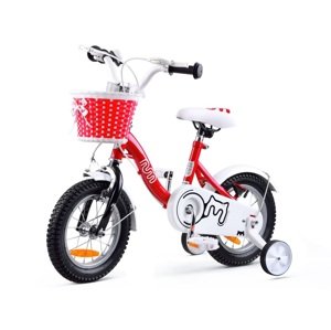 RoyalBaby Detský bicykel RoyalBaby Chipmunk 12 "s košíkom červené