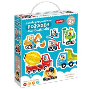 mamido CzuCzu Progresívne puzzle Staveniskové stroje ZA4157