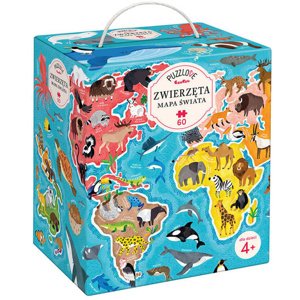mamido CzuCzu Puzzlove Puzzle Zvieratá Mapa sveta 60 dielikov ZA4163