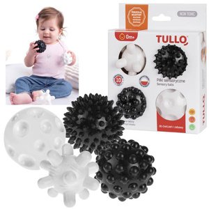 mamido Tullo Senzorické loptičky 4 ks čierno-biele 461 ZA4262