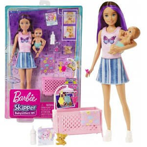mamido Bábika Barbie Skipper Babysitters pestúnka s bábätkom a doplnky