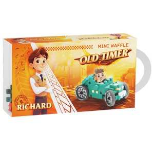 mamido Marioinex Mini waffle kocky zelené auto 50 ks + figúrka ZA5522