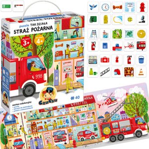 mamido CzuCzu Puzzle Tak funguje Hasičský zbor 40 dielikov + edukatívny plagát ZA5626