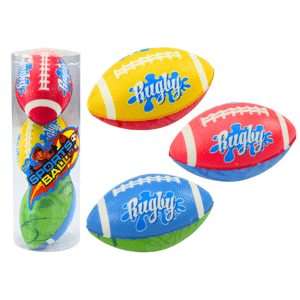 mamido Súprava 3 penových rugby lôpt v 3 farbách