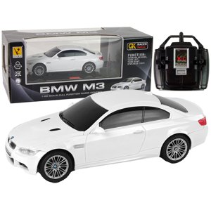 mamido Elektrické autíčko R/C BMW M3 s ovládaním, svetlá 1:28 Biele
