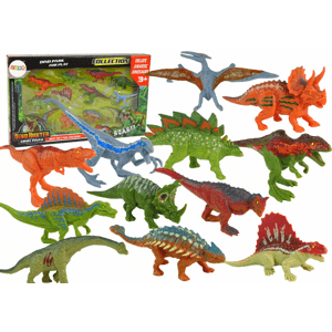 mamido Sada farebných dinosaurov, 12 kusov