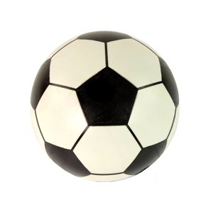 mamido Veľká ľahká gumová lopta v bielej a čiernej farbe, 23 cm