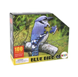 mamido Puzzle 100 dielov Motív Vták Modrý Zvieratá
